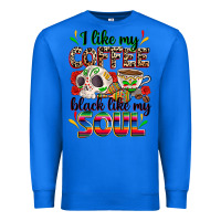True Royal i like my coffee black like my soul Premium Sweatshirt - Zillion Design Studio