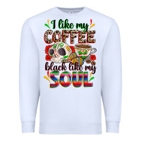 White i like my coffee black like my soul Premium Sweatshirt - Zillion Design Studio