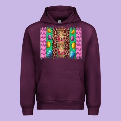 Easter Leopard Egg Bunny Brush Stroke Urban Hoodie Designed By Artiststas