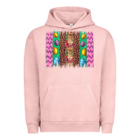 Pigment Salmon easter leopard egg bunny brush stroke Urban Hoodie - Artiststas