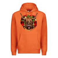 Carrot highland cow  christmas Premium Hoodie - JahusDesignShop