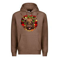 Chestnut highland cow  christmas Premium Hoodie - JahusDesignShop