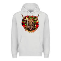 Dove Grey highland cow  christmas Premium Hoodie - JahusDesignShop