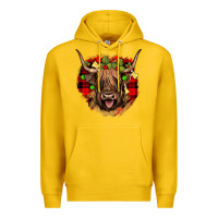 Lemon highland cow  christmas Premium Hoodie - JahusDesignShop