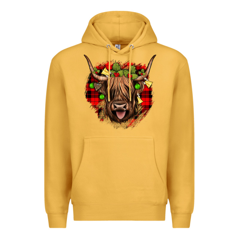 Highland Cow  Christmas Premium Hoodie by JahusDesignShop | Teevron