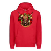 Red highland cow  christmas Premium Hoodie - JahusDesignShop