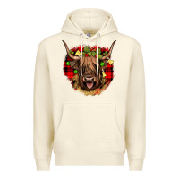 Sandshell highland cow  christmas Premium Hoodie - JahusDesignShop