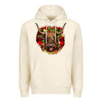 Tofu highland cow  christmas Premium Hoodie - JahusDesignShop