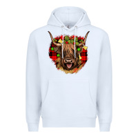 White highland cow  christmas Premium Hoodie - JahusDesignShop