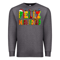 Charcoal Heather feliz navidad Premium Sweatshirt - Zillion Design Studio
