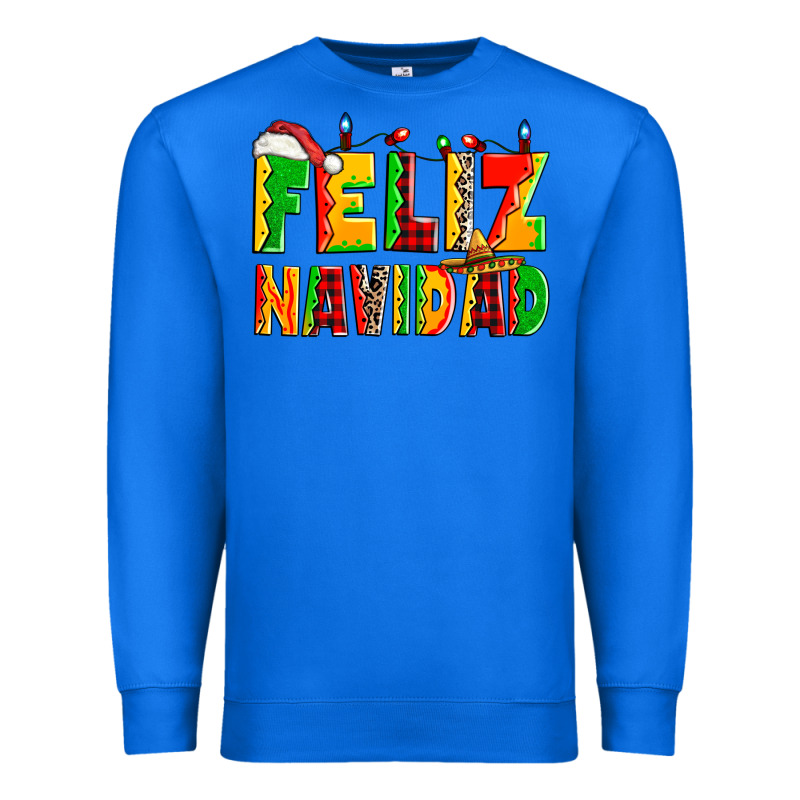 Feliz Navidad Premium Sweatshirt by Zillion Design Studio | Teevron