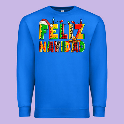 Feliz Navidad Premium Sweatshirt Designed By Zillion Design Studio