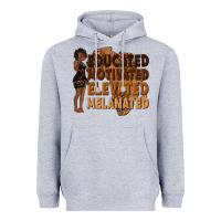 Heather Grey educated motivated elevated melanated Heavyweight Hoodie - texasbilliewilder