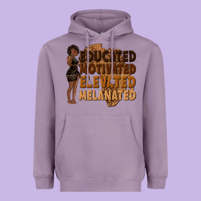 Heavyweight Hoodie educated motivated elevated melanated