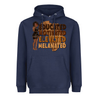Navy educated motivated elevated melanated Heavyweight Hoodie - texasbilliewilder