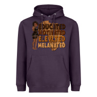 Plum educated motivated elevated melanated Heavyweight Hoodie - texasbilliewilder