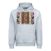 Heather Grey easter leopard cowhide bunny brush stroke Urban Hoodie - Artiststas