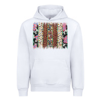 White easter leopard cowhide bunny brush stroke Urban Hoodie - Artiststas