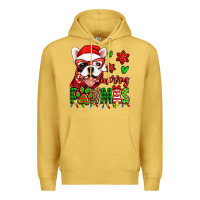 Antique Gold merry pawmas christmas french bulldog Premium Hoodie - Jasminsmagicworld