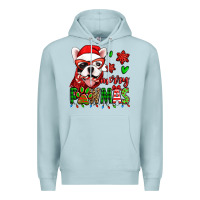 Blue Mist merry pawmas christmas french bulldog Premium Hoodie - Jasminsmagicworld