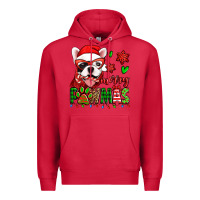 Cardinal merry pawmas christmas french bulldog Premium Hoodie - Jasminsmagicworld