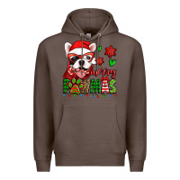 Coffee merry pawmas christmas french bulldog Premium Hoodie - Jasminsmagicworld