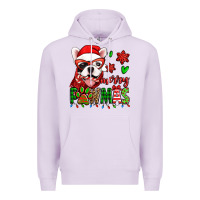 Lilac merry pawmas christmas french bulldog Premium Hoodie - Jasminsmagicworld