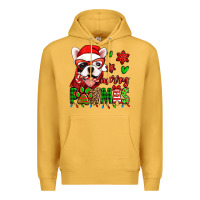 Mustard merry pawmas christmas french bulldog Premium Hoodie - Jasminsmagicworld