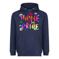 Navy hippie pride Heavyweight Hoodie - Zillion Design Studio