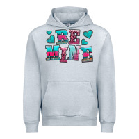 Heather Grey be mine western valentine's day no background Urban Hoodie - AdoDesignShop