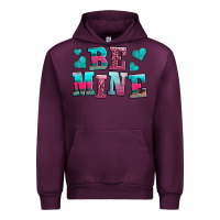 Mauve Wine be mine western valentine's day no background Urban Hoodie - AdoDesignShop