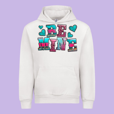 Be Mine Western Valentine's Day No Background Urban Hoodie Designed By Adodesignshop