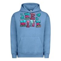Pigment Pebble Blue be mine western valentine's day no background Urban Hoodie - AdoDesignShop