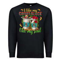 Black I Like My Coffee Black Like My Soul Premium Sweatshirt - texasbilliewilder