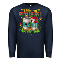Navy I Like My Coffee Black Like My Soul Premium Sweatshirt - texasbilliewilder