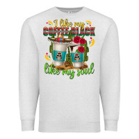Oatmeal Heather I Like My Coffee Black Like My Soul Premium Sweatshirt - texasbilliewilder
