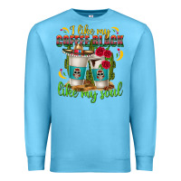 Ocean Blue I Like My Coffee Black Like My Soul Premium Sweatshirt - texasbilliewilder