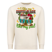 Sandshell I Like My Coffee Black Like My Soul Premium Sweatshirt - texasbilliewilder