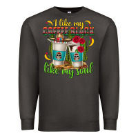 Smoke I Like My Coffee Black Like My Soul Premium Sweatshirt - texasbilliewilder