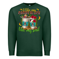 Sports Green I Like My Coffee Black Like My Soul Premium Sweatshirt - texasbilliewilder