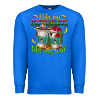 True Royal I Like My Coffee Black Like My Soul Premium Sweatshirt - texasbilliewilder