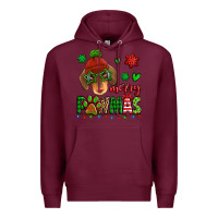 Burgundy merry pawmas christmas dachshund Premium Hoodie - Jasminsmagicworld