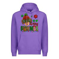 Purple merry pawmas christmas dachshund Premium Hoodie - Jasminsmagicworld