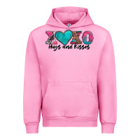Fuchsia Pink xoxo hugs and kisses valentines day Urban Hoodie - AdoDesignShop