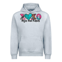 Heather Grey xoxo hugs and kisses valentines day Urban Hoodie - AdoDesignShop