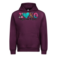 Mauve Wine xoxo hugs and kisses valentines day Urban Hoodie - AdoDesignShop