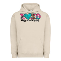 Pigment French Oak xoxo hugs and kisses valentines day Urban Hoodie - AdoDesignShop