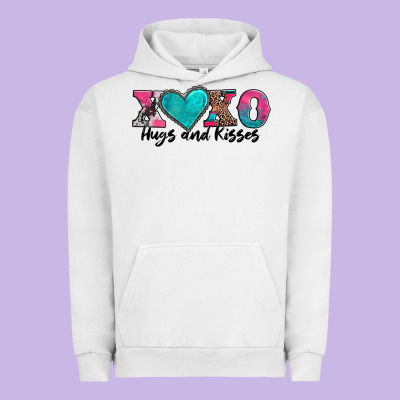Xoxo Hugs And Kisses Valentines Day Urban Hoodie Designed By Adodesignshop