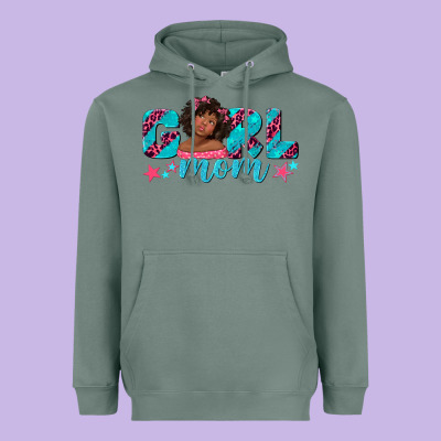 Heavyweight Hoodie girl mom afro black girl