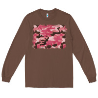 Chestnut pink camouflage background Long Sleeve Tee - BarkalooDesign